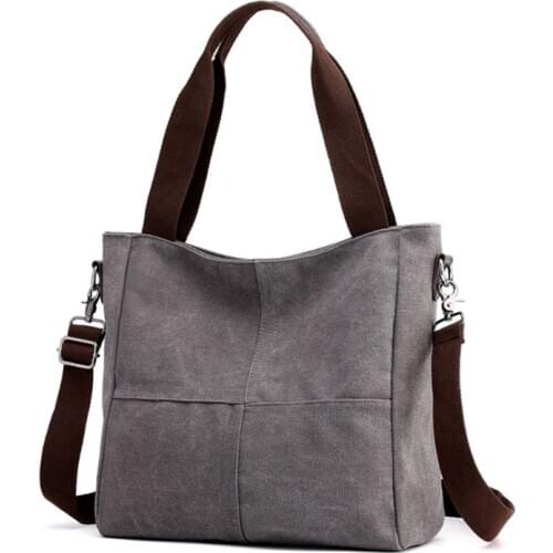 Women Canvas Handbag Shoulder Crossbody Bag Lady Large Capacity Tote Satchel