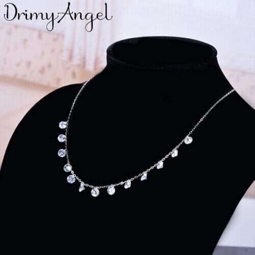 Bohemia Real Silver Color Tassel Beads Choker Necklaces For Women Wedding Jewelry Gift Boho Necklace