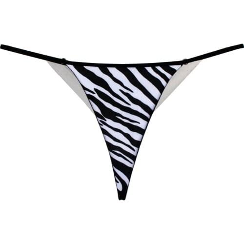 1/3pcs women sexy underwear thin belt mesh thong double printed cotton ladies fun creative stripes low waist panties femme XL