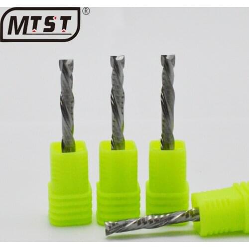 1pc 3.175 4 5 6 8mm double flute composite tungsten steel milling cutter up and down spiral cutter forwood board solid plywood