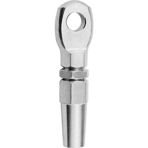 1Pc Silver Marine Grade 316 Stainless Steel Swageless Eye Terminal Wire Cable Rope DIY Fitting Rigging Hardware Balustrade Kit