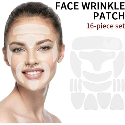 16PCS Silicone Anti Wrinkle Stickers Patch Eye Chin Forehead Skin Care Pads Reusable Transparent Face Skin Lifting Care Patches