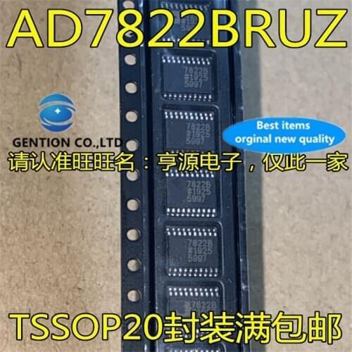 2Pcs AD7822BRUZ AD7822B 7822B TSSOP20 Analog to digital converter chip in stock 100% new and original