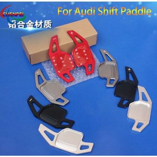 2pcs Aluminum Car Steering Wheel Shift Paddle Extension Shifter For Audi S3 S5 S6 S7 S8 SQ5 Interior Accessories