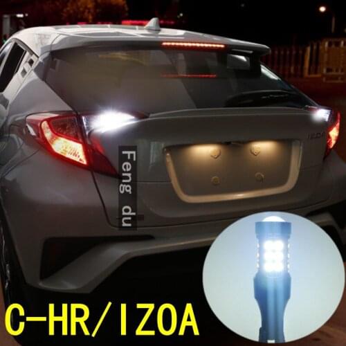 2pcs For Toyota C-HR IZOA CHR Reversing Light High Bright LED Car Auxiliary Bulbs Back wave light W16W T15 6000K Refit