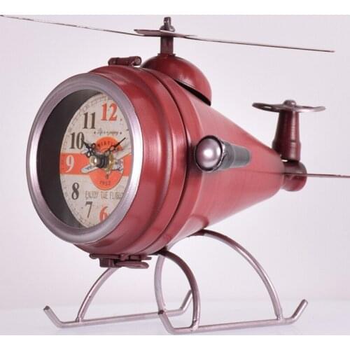 2020 Hot Sale American Creative Metal Aircraft Clock Simple Living Room Bedroom Digital Clock Student Bedside Silent Clocks