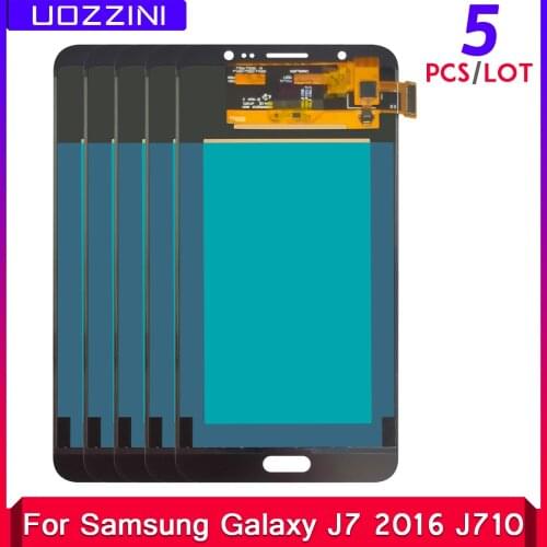 5 Pcs/Lot 100% Tested For Samsung Galaxy J7 2016 J710 SM-J710F J710M J710H J710FN LCD Display Touch Screen Assembly