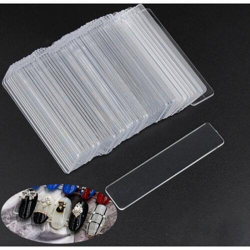 50pcs/Pack Transparent Nail Tips Holder Practice Training Nail Display Stand DIY Manicure Salon DIY Nail Art Showing Tools