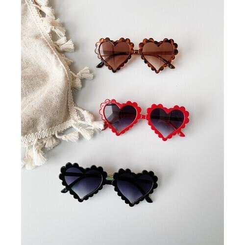 6 Colors Infant Boy Girl Sunglasses Solid Love Pattern Sunglasses Sun Glasses Kid Eyeglasses Beach Eyewear