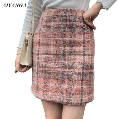 Юбки-карандаши в клетку AIYANGA China At AliExpress