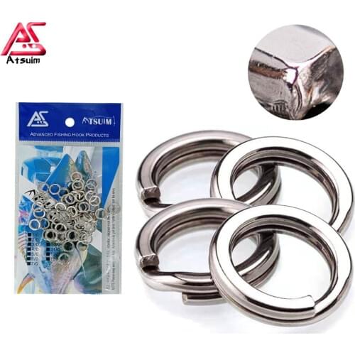 Atsuim 100pcs 304 Stainless Steel Split Ring Diameter 4mm to 14mm Heavy Duty Fishing Double Ring Connector Fishing Assist Rings
