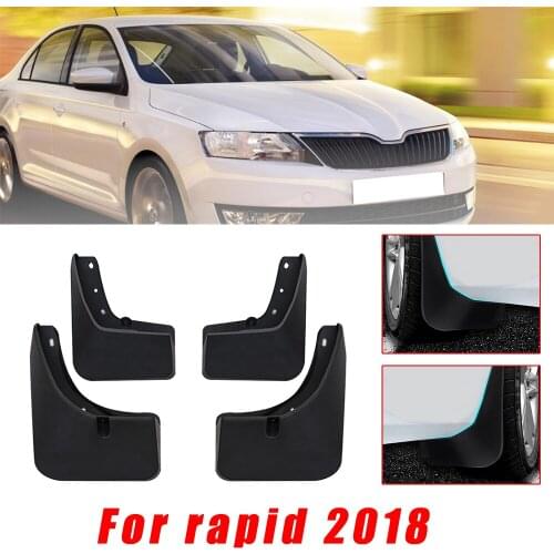 Car Mud Guards For Skoda Rapid 2018 Front Rear Splash Guards Over Fender Kit Car Styling Fender Accessories