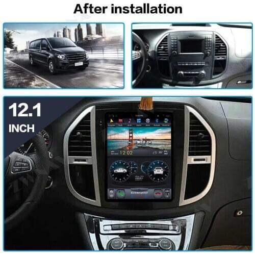 For Benz Vito 2016+ Tesla Style Android 9 Car GPS Navigation Multimedia Player Car Radio Player Head Unit No DVD Player