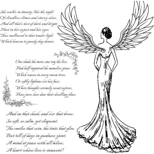 AZSG Holy Angel Clear Stamps For DIY Scrapbooking Decorative Card making Crafts Fun Decoration Supplies 13*13cm