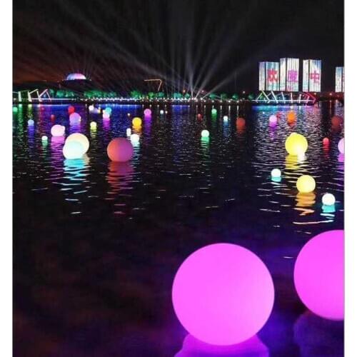 IP68 Waterproof Wireless LED Lawn Light RGBW garden Color Change Glowing Ball Hotel Decoration Lighting Orbs Swimming Pool Ball