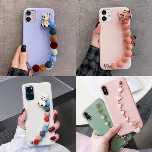 Lover Bracelet Soft Phone Case for Vivo V19 V20 SE V17 Neo V15 V11 Pro V11i V9 V7 V5 Plus Lite IQOO Neo 3 Z1X 5 U1 Cover Strap