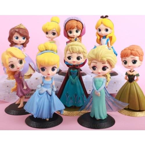 Miracle Avengers Disney Princess Action Figures Toys Rapunzel Snow Cinderella White Snow Fairy Rapunzel Dolls Decoration kids