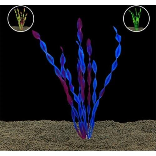 2017 New 30cm Green Artificial Simulation Protection Materials PVC Water Plants for Fish Tank Aquarium accessories Decoration