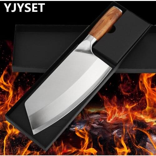 8 inch Stainless Steel Chef Knife Set Kitchen Knife Meat Chopping Cleaver Slicing Vegetables Chinese Chef Knife With Gift Box