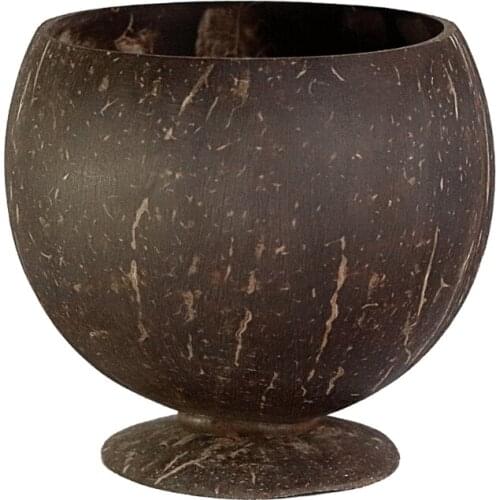 Natural Coconut Cup Creative Coconut Shell Fruit Beer Coffee Cold Drink Cup Wooden bowl Tableware restaurant kitchen