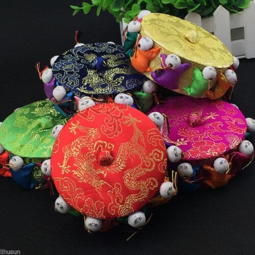 Wholesale 9*4cm 6pcs Chinese Handmade 10 Cute Dolls Classic Silk Pin&Needle jewelry storage Boxes