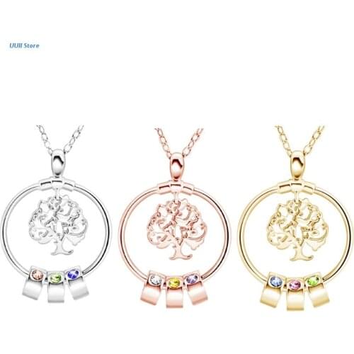 Tree Necklace for Women Family Tree of Life Pendant Jewelry for Birthday Gift