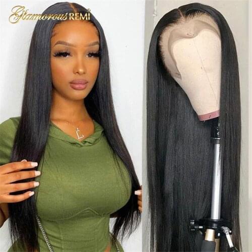 Brazilian Straight Lace Front Wig Natural Color Lace Front Human Hair Wigs With Baby Hair 4x4 Lace Wigs For Women Density 180