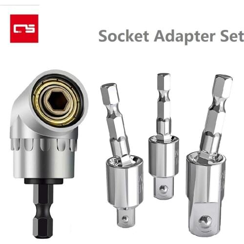 Electric Drill Socket Adapter Steel Extension Socket Drill Bit Hex Shank Rotatable Adapter Set Screwdriver Hand Tools Kit