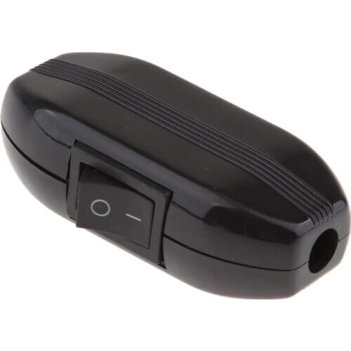 Switch 250V 6A Rocker Lamp ON/OFF Table Inline Lamp Light For 3-Core Line