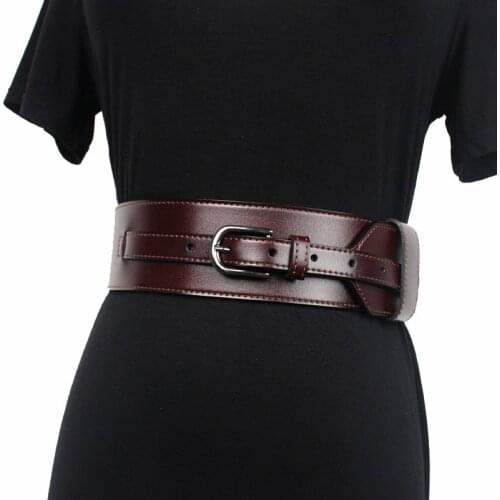 2020 New Designer Womens Wide Black Brown Genuine Leather Belt Body Harness Belts for Women Luxury Designer Brand Waistband
