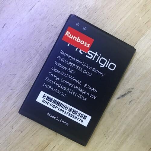 Runboss Original Quality Battery PSP7511 DUO for Prestigio Muze B7 PSP7511DUO 2300mAh