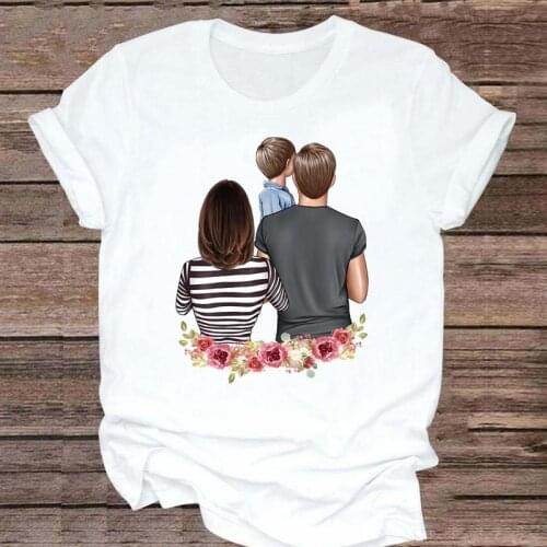 T-shirts Women flower printing family love mother mom mama Fashion Clothes Graphic Tshirt Top Lady Print Female Tee T-Shirt