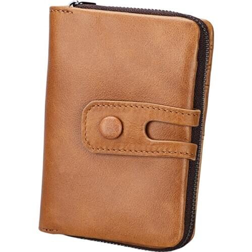 Women Short Wallets Genuine Leather Woman Wallet Zipper Coin Purse with Card Holder Money Bags Large Capacity