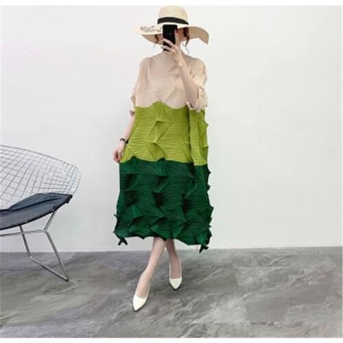 The new 2020 spring goddess of fat mm dress brim minus age fan clothes over-the-knee irregular gentle wind of the dress