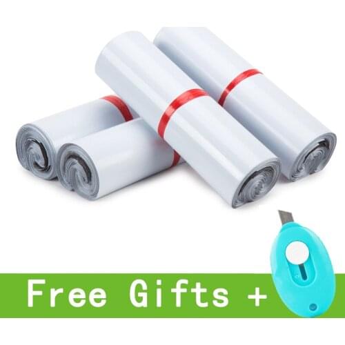 100pcs/Lots White Courier Bag Express Envelope Storage Bags Mail Bag Mailing Bags Self Adhesive Seal Plastic Packaging Pouch