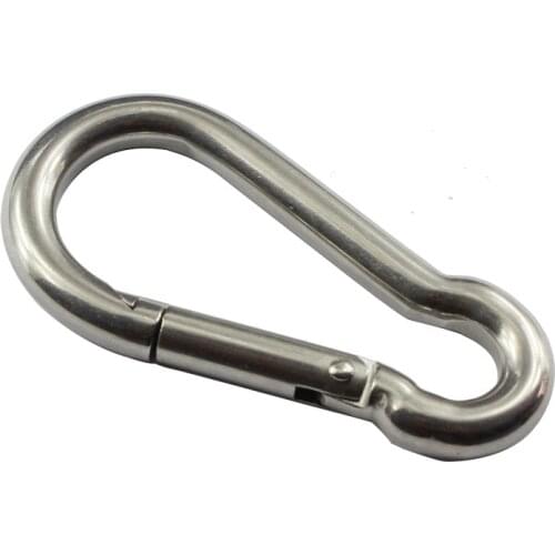 14*180mm,Stainless Steel 304 Spring Snap Hook Carabiner Marine hardware, wire rope accessoy, large size hook