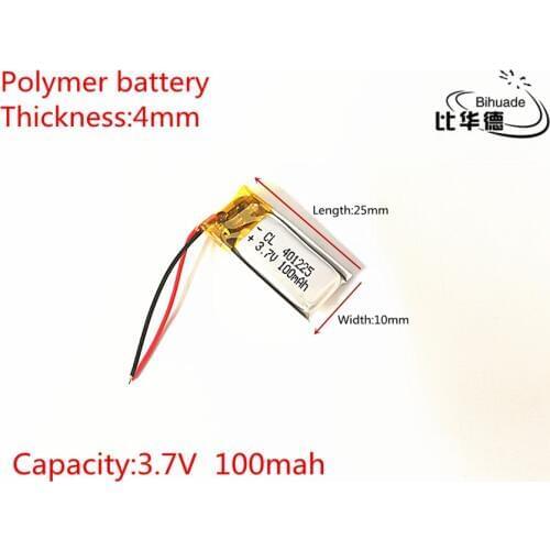 3.7V,100mAH,401025 PLIB; polymer lithium ion / Li-ion battery for GPS,mp3,mp4,mp5,dvd,bluetooth,model toy mobile bluetooth