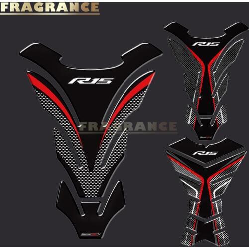 3D Rubber Motorcycle Tank Pad Protector Stickers Case For Yamaha R15 YZF-R15 Tank All Years