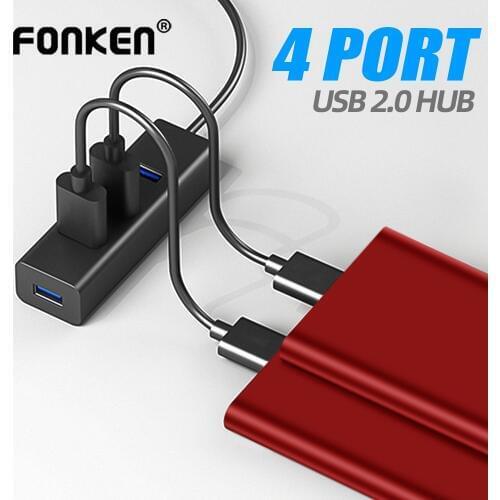 4 Port USB Hub Mouse Keyboard USB Splitter 4 Plug USB2.0 Hab Adapter For Laptop PC Computer USB Extender Multi Connector
