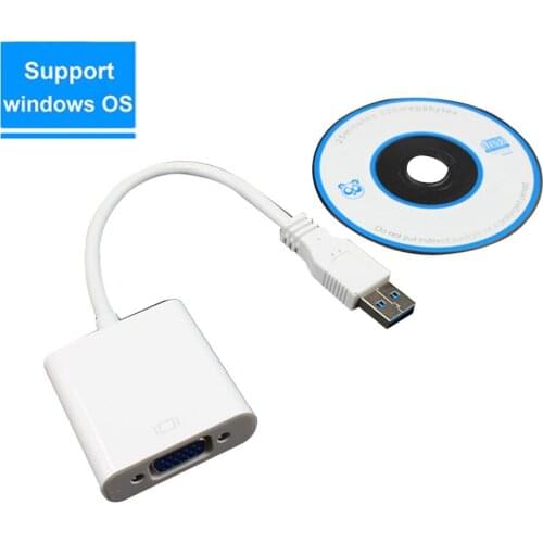 USB 3.0 to VGA Adapter External Video Card Multi Display Converter for Win 7/8 Desktop Laptop PC Converter Video Graphic Card