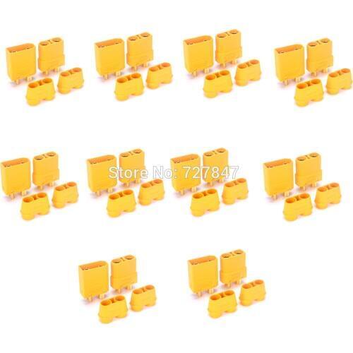 Amass Hot sale 10 Pairs Female Male XT90H XT90 Banana Fiche Prise Balle Connector for RC plug Battery