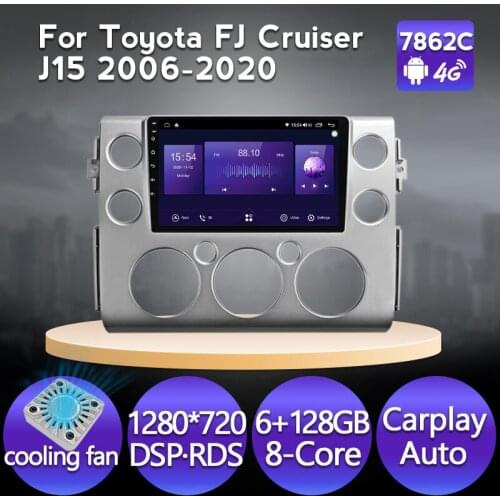 4G LTE Carplay Android 11 DSP RDS For Toyota FJ Cruiser J15 2006-2020 Car Radio Multimedia Video Player Navigation Stereo 6G128G
