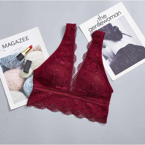 Fashion Breathable Tube Top Sexy Lace Wrapped Chest Female Lingerie Women Padded Bras