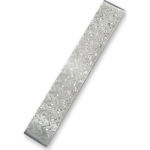 Damascus Steel DIY Cutter Making Materials Pattern Steel Bar Cutter Blade Blank Has Been Heat Treating