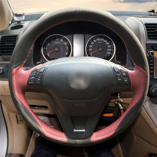 DIY Hand-stitched Customization Anti-Slip Wear-Resistant Steering Wheel Cover For Honda CR-Z 2010-2016 Car Interior Decoration