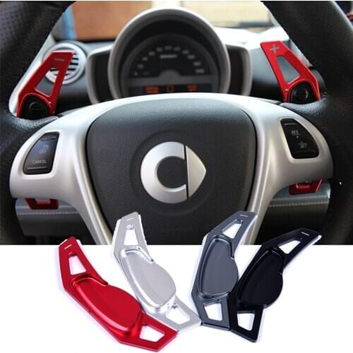 For Smart 451 453 Fortwo 09-17 Forfour 2015-2017 Car Steering Wheel Paddle Shift Extend Shifter Decoration Cover Accessories