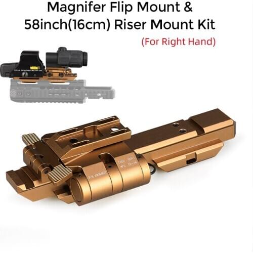 E.T Dragon Magnifer Flip Mount & 58inch(16cm) Riser Mount Kit rifle scope mount for hunting PP24-0233