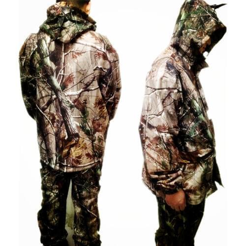 Fleece Bionic Camouflage clothes camouflage water proof free breathing Military uniform hunter equipment