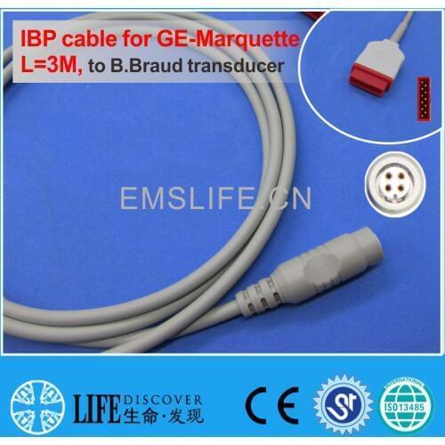 GE dash marquette IBP cable for B.Braud disposable pressure transducer