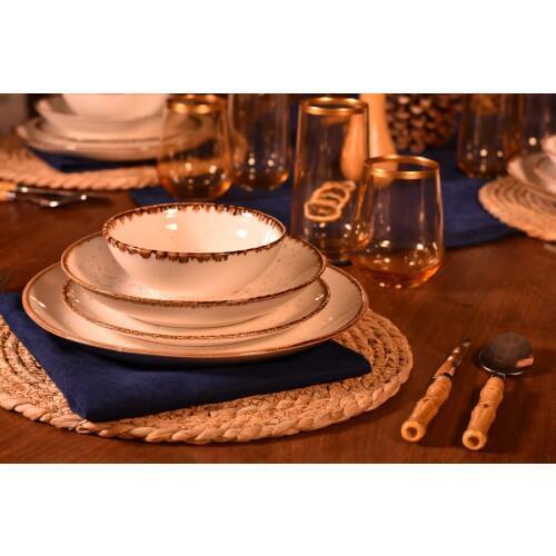 Granita 24 Pcs. Bone Porcelain Dinner Set | Kitchen | Made in Turkey | Free Shipping